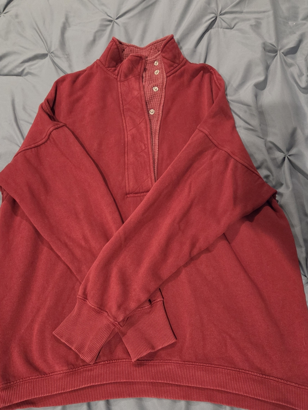 Aerie Women's Oh Snap Waffle Pullover In Maroon. Matching Pants Posted!
